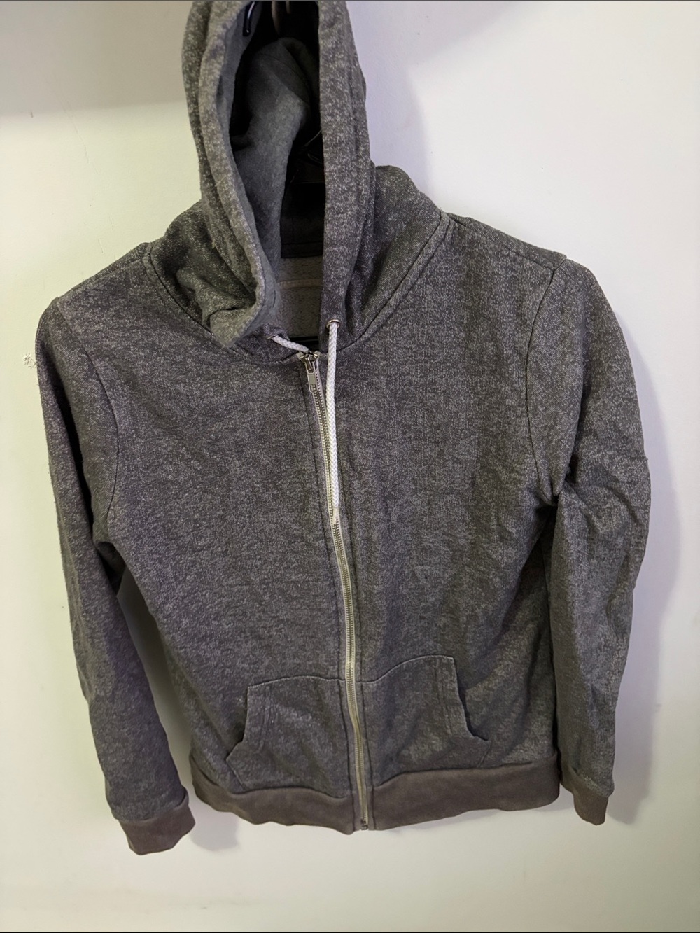 Men's Gray Zip-Up Hoodie Jacket - Unbranded